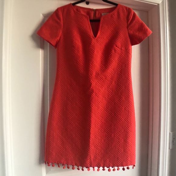 Trina Turk Eyelet Short Sleeve Shift Dress - Picture 1 of 5